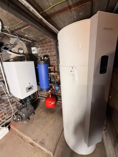 installation d'une pompe à chaleur air-eau De Dietrich à Houilles 78 800, en Yvelines, Versailles, I.S.T.F