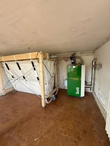 Installation d'une chaudière à pellet ÖkoFEN à Senlisse dans les Yvelines, Versailles, I.S.T.F