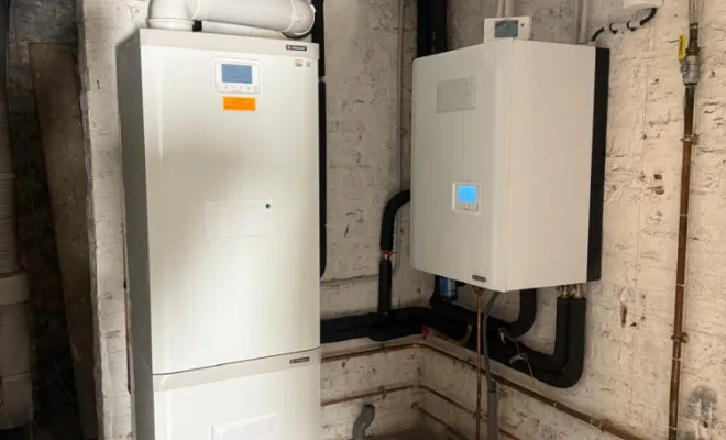 chaudière gaz THPE + UPEC 120 L (eau chaude sanitaire) + système de régulation 