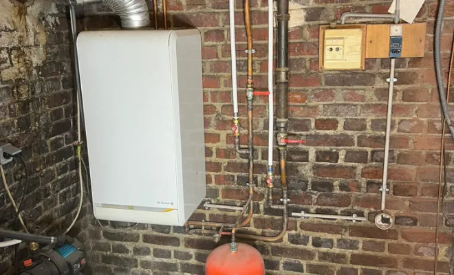 chantier initial, ancienne chaudière gaz 